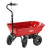 Four-wheeled electric cart 24V 180W lead-acid battery 264 lbs (120 kg) electric one-wheeled wheelbarrow 75L electric garden cart plastic pot capacity