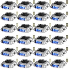 VEVOR Driveway Lights 24-Pack, Solar Driveway Lights with Switch Button, Solar Deck Lights Waterproof