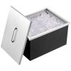 VEVOR Drop in Ice Chest, 20"L x 14"W x 12"H Stainless Steel Ice Cooler, Commercial Ice Bin with Cover, 40 qt Outdoor Kitchen Ice Bar