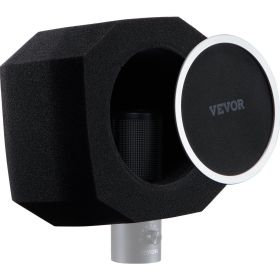 VEVOR Microphone Isolation Ball, High-Density Acoustic Foam, Windscreen Isolation Shield with Dual-Layered Pop Filter