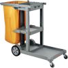 VEVOR Janitorial Trolley Cleaning Cart with PVC Bag for Housekeeping Office