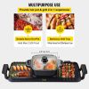 VEVOR 2 in 1 Electric Grill and Hot Pot, 2400W BBQ Pan Grill and Hot Pot, Multifunctional Teppanyaki Grill Pot with Dual Temp Control