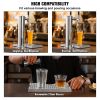 VEVOR Kegerator Beer Drip Tray, 304 Stainless Steel Keg Drip Trays with 4 Non-Slip Rubber Pads and Detachable Cover