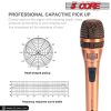 5 CORE Professional Dynamic Vocal Microphone Neodymium Cardioid Unidirectional Handheld Mic for Singing Karaoke Steel Mesh Grille Metal Body With ON O