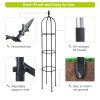 6.2ft Garden Obelisk Trellis; Lightweight Rustproof Plastic Coated Metal Tall Tower Trellis Stand