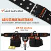 VEVOR Tool Belt with Suspenders, 34 Pockets, 29-54 inches Adjustable Waist Size, Tool Belts for Men