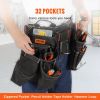 VEVOR Tool Belt, 32 Pockets, Adjusts from 32 Inches to 54 Inches, Nylon Heavy Duty Tool Pouch Bag, Detachable Tool Bag for Electrician, Carpenter