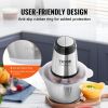 VEVOR Food Processor, Electric Meat Grinder with 4-Wing Stainless Steel Blades, 400W Electric Food Chopper, 8 Cup Stainless Steel Bowl