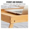 VEVOR 2-Pack Bed Tray Table with Foldable Legs, Bamboo Breakfast Tray for Sofa, Bed, Eating, Snacking, and Working, Folding Serving Laptop Desk Tray