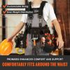 VEVOR Tool Belt with Suspenders, 34 Pockets, 29-54 inches Adjustable Waist Size, Tool Belts for Men