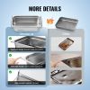 VEVOR 6 Pack Hotel Pans, 1/3 Size Anti-Jam Steam Pan, 0.8mm Thick Stainless Steel Restaurant Steam Table Pan, 4-Inch Deep Commercial Table Pan