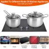 Stainless Steel Cookware Set Fast Even Heat Induction Pots Pans Set Dishwasher Safe with 2.7 3.7 Quart Stockpot 2 Quart Saucepan 9.17in Frying Pan