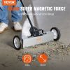 VEVOR 45Lbs Rolling Magnetic Sweeper with Wheels, Push-Type Magnetic Pick Up Sweeper, 18-inch Large Magnet Pickup Lawn Sweeper