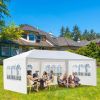 10'X20' Outdoor Party Tent with 4 Removable Sidewalls; Waterproof Canopy Patio Wedding Gazebo; White(Same as this CIN:D0102HGAIAG)