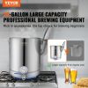 VEVOR Stainless Steel Kettle, 16 GALLON Brewing Pot, Tri Ply Bottom for Beer, Brew Kettle Pot, Home Brewing Supplies Includes Lid, Handle, Thermometer