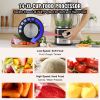 VEVOR Food Processor, 14-Cup Vegetable Chopper for Chopping, Mixing, Slicing, and Kneading Dough