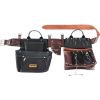 VEVOR Tool Belt, 31 Pockets, Adjusts 32 Inches to 54 Inches, Leather Heavy Duty Tool Pouch Bag, Detachable Tool Bag for Electrician, Carpenter