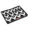 VEVOR Crowfoot Wrench Set, 1/2" Drive 14-Piece SAE (1-1/16" - 2") Crows Foot Wrench Set with Storage Tray, 40CR Material with Laser Etched Sizing