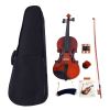 (Do Not Sell on Amazon)Glarry GV100 4/4 Acoustic Violin Case Bow Rosin Strings Tuner Shoulder Rest Natural