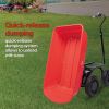 Four-wheeled electric cart 24V 180W lead-acid battery 264 lbs (120 kg) electric one-wheeled wheelbarrow 75L electric garden cart plastic pot capacity