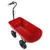 Four-wheeled electric cart 24V 180W lead-acid battery 264 lbs (120 kg) electric one-wheeled wheelbarrow 75L electric garden cart plastic pot capacity