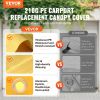 VEVOR Carport Replacement Canopy Cover 10 x 20 ft, Garage Top Tent Shelter Tarp Heavy-Duty Waterproof & UV Protected