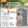 VEVOR 10 x 20 ft Carport Replacement Canopy Cover, Garage Top Tent Shelter Tarp Heavy-Duty Waterproof & UV Protected