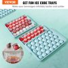 VEVOR Ice Cube Tray, Round Ice Ball Maker for Freezer, 2x33pcs & 1x104pcs Ice Balls