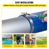 VEVOR Discharge Hose, 2" x 105', PVC Fabric Lay Flat Hose, Heavy Duty Backwash Drain Hose with Clamps, Weather-proof & Burst-proof