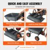 VEVOR Dump Cart, Poly Garden Dump Cart with Easy to Assemble Steel Frame, Dump Wagon with 2-in-1 Convertible Handle