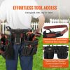 VEVOR Tool Belt, 32 Pockets, Adjusts from 32 Inches to 54 Inches, Nylon Heavy Duty Tool Pouch Bag, Detachable Tool Bag for Electrician, Carpenter