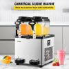 VEVOR Commercial Slushy Machine, 6 L x 2 Tanks 50 Cups, 700W 110V, Stainless Steel Margarita Smoothie Frozen Drink Maker