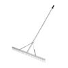 VEVOR Landscape Rake, 36" Head Aluminum Landscape Rake, Lake Weed Rake with 75" Long Handle, for Loosening Soil, Lawn Care, Weeding Lake, Garden, Pond