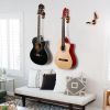 TESLYAR Guitar Holder Wall Mount Ash Wood Wooden Guitar Hanger Hook Stand Rack Guitar Hanger for Electric Classic Acoustic and Bass Guitar Musical Ins