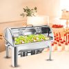 SOGA 2X 9L Stainless Steel Full Size Roll Top Chafing Dish Food Warmer