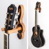 TESLYAR Guitar Holder Wall Mount Ash Wood Wooden Guitar Hanger Hook Stand Rack Guitar Hanger for Electric Classic Acoustic and Bass Guitar Musical Ins