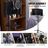 VEVOR Microphone Isolation Shield, 5-Panel, Studio Recording Foldable Mic Sound Shield