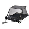 VEVOR Tow-Behind Lawn Sweeper 52-inch Leaf Yard Collector 26 cu.ft. Adjustable