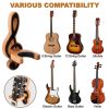 TESLYAR Guitar Holder Wall Mount Ash Wood Wooden Guitar Hanger Hook Stand Rack Guitar Hanger for Electric Classic Acoustic and Bass Guitar Musical Ins