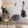 TESLYAR Guitar Holder Wall Mount Ash Wood Wooden Guitar Hanger Hook Stand Rack Guitar Hanger for Electric Classic Acoustic and Bass Guitar Musical Ins