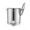 VEVOR Stainless Steel Kettle, 16 GALLON Brewing Pot, Tri Ply Bottom for Beer, Brew Kettle Pot, Home Brewing Supplies Includes Lid, Handle, Thermometer