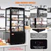 VEVOR Refrigerated Display Case, 3 Cu.Ft./85L Countertop Pastry Display Case, 3-Tier Commercial Display Refrigerator with LED Lighting, TURBO Cooling