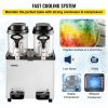 VEVOR Commercial Slushy Machine, 6 L x 2 Tanks 50 Cups, 700W 110V, Stainless Steel Margarita Smoothie Frozen Drink Maker