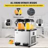 VEVOR Commercial Slushy Machine, 6 L x 2 Tanks 50 Cups, 700W 110V, Stainless Steel Margarita Smoothie Frozen Drink Maker