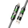 240w 4-in-1 USB C Cable,Multi Charger Cable With Breathing Light