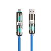 240w 4-in-1 USB C Cable,Multi Charger Cable With Breathing Light