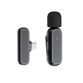 New K60 Intelligent Noise Reduction Wireless Lavalier Microphone 2.4G Charging Chamber Mini Live Reverberation Microphone (colour: K60TPYE-C interface one for one)