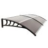 200 x 96cm Household Application Door & Window Awnings Brown Board & Black Holder