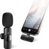 Wireless Lavalier Lapel Microphone For IPhone IPad Professional Wireless Clip Mic - Cordless Omnidirectional Condenser Recording Mic For Interview Vid