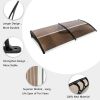 200 x 96cm Household Application Door & Window Awnings Brown Board & Black Holder